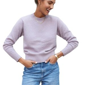 AYR The Little Joy Sweater Women’s S Purple Organic Cotton Blend Crew Neck